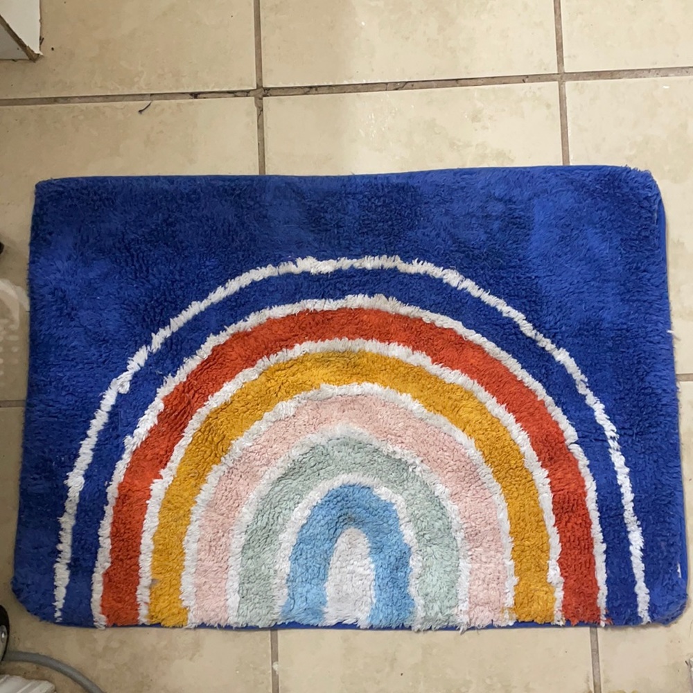 Rainbow bath mat
